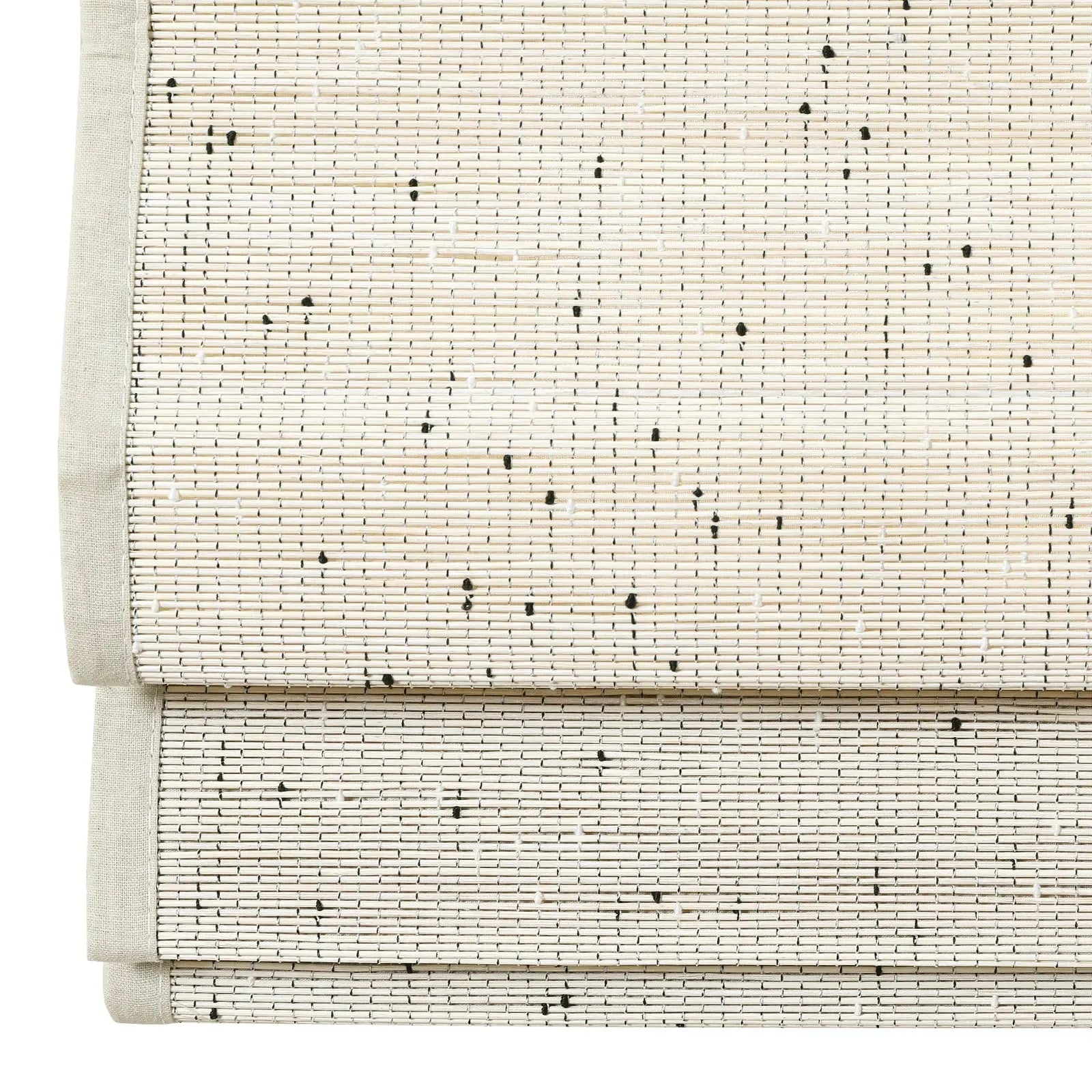 Sybil Bamboo Roman Shade - Winter White Window Treatment | Natural Eco-Friendly Blinds for Living Room, Bedroom & Office