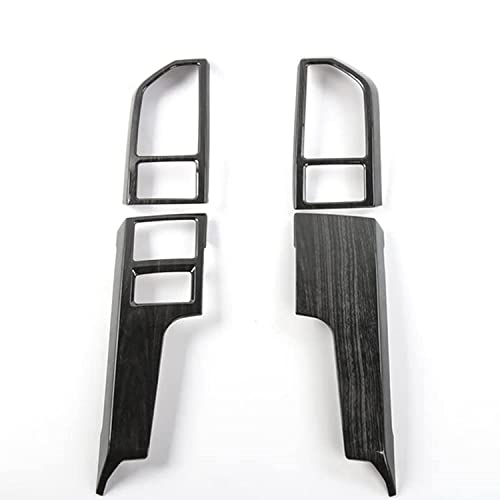 Black Wood Grain Dash A/C Air Vent Panel 4pcs