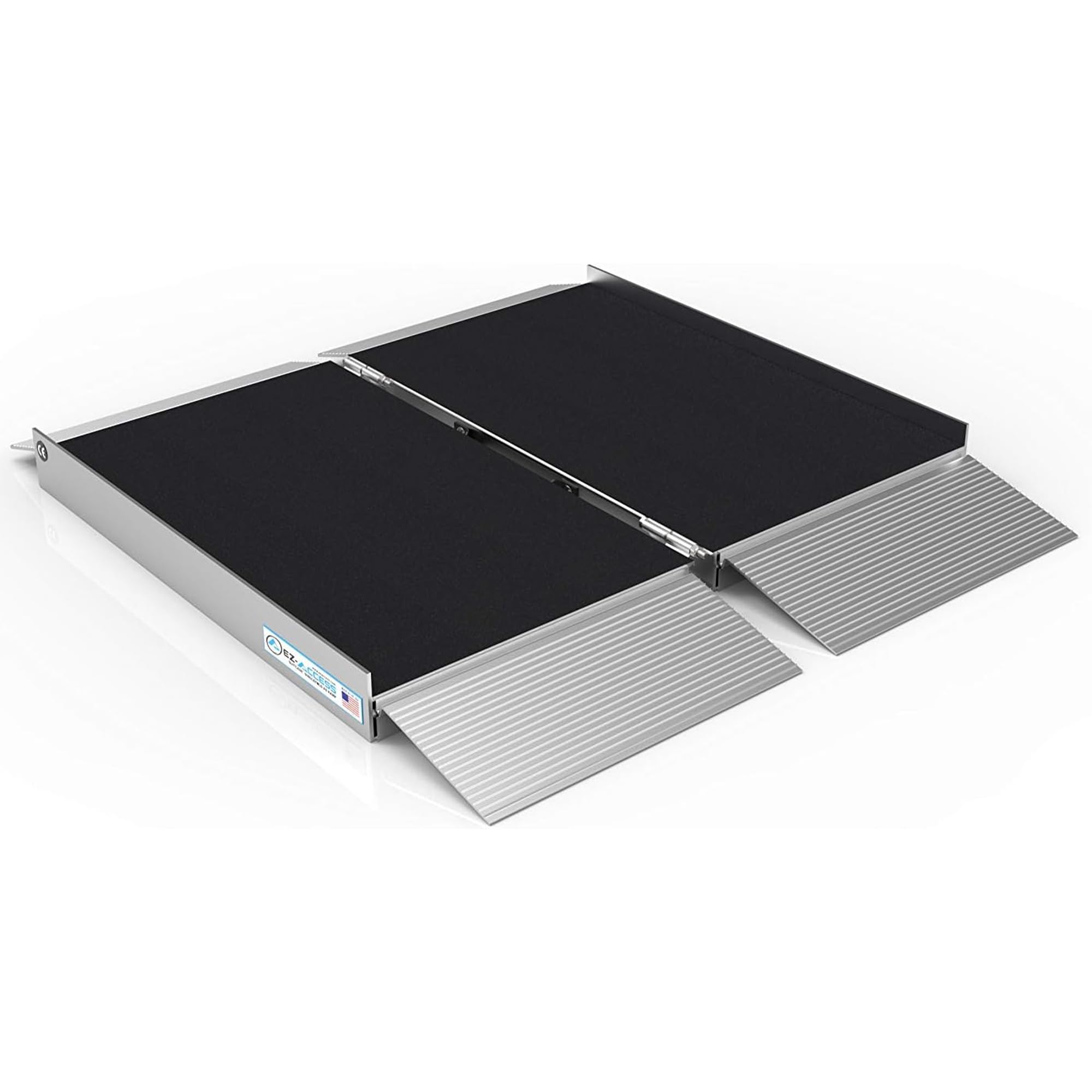 EZ-ACCESS 3 Ft Suitcase Singlefold Portable Ramp with Slip-Resistant Surface & Self-Adjusting Bottom Transition Plates - Lightweight Aluminum Wheelchair Ramp for Home, Vehicles, and Mobility Access