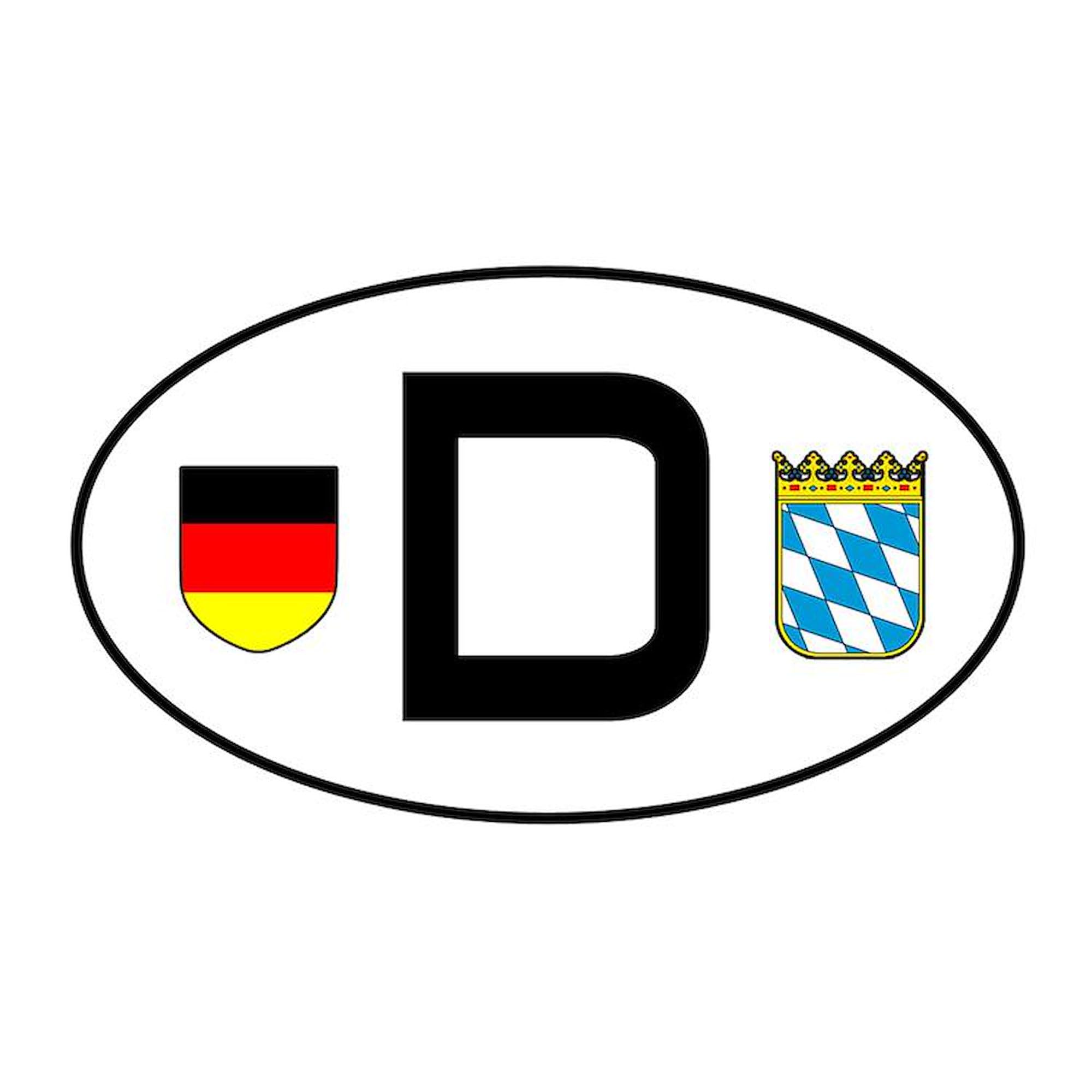 Germany Car Oval Magnet - Euro Oval Bumper Sticker for Cars - Bayern Variant - Perfect for Travel, Road Trips & Showing National Pride