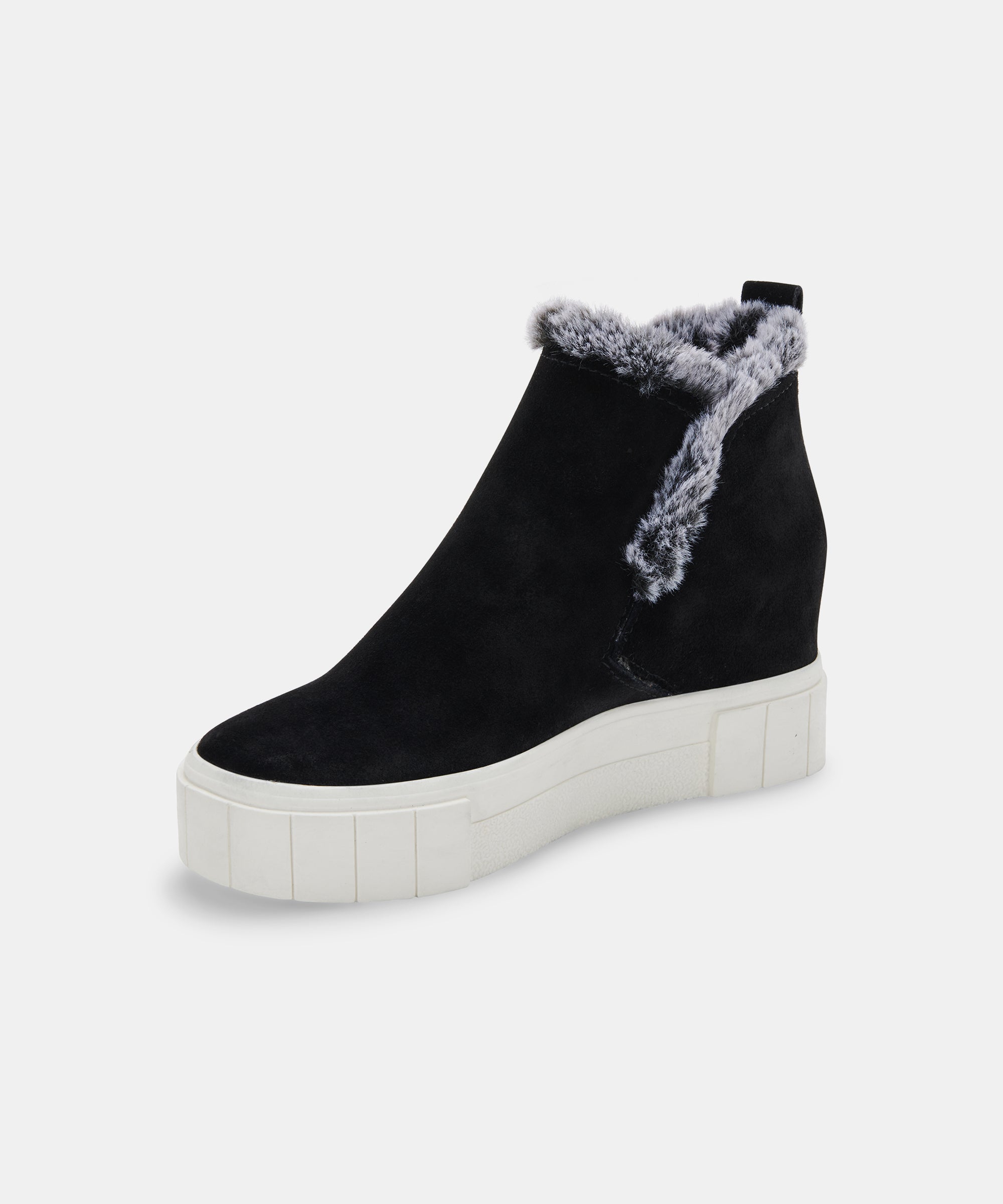 ZALI Black Suede Sneakers for Women - Comfortable & Stylish Walking Shoes for Casual Outfits, Work, and Travel