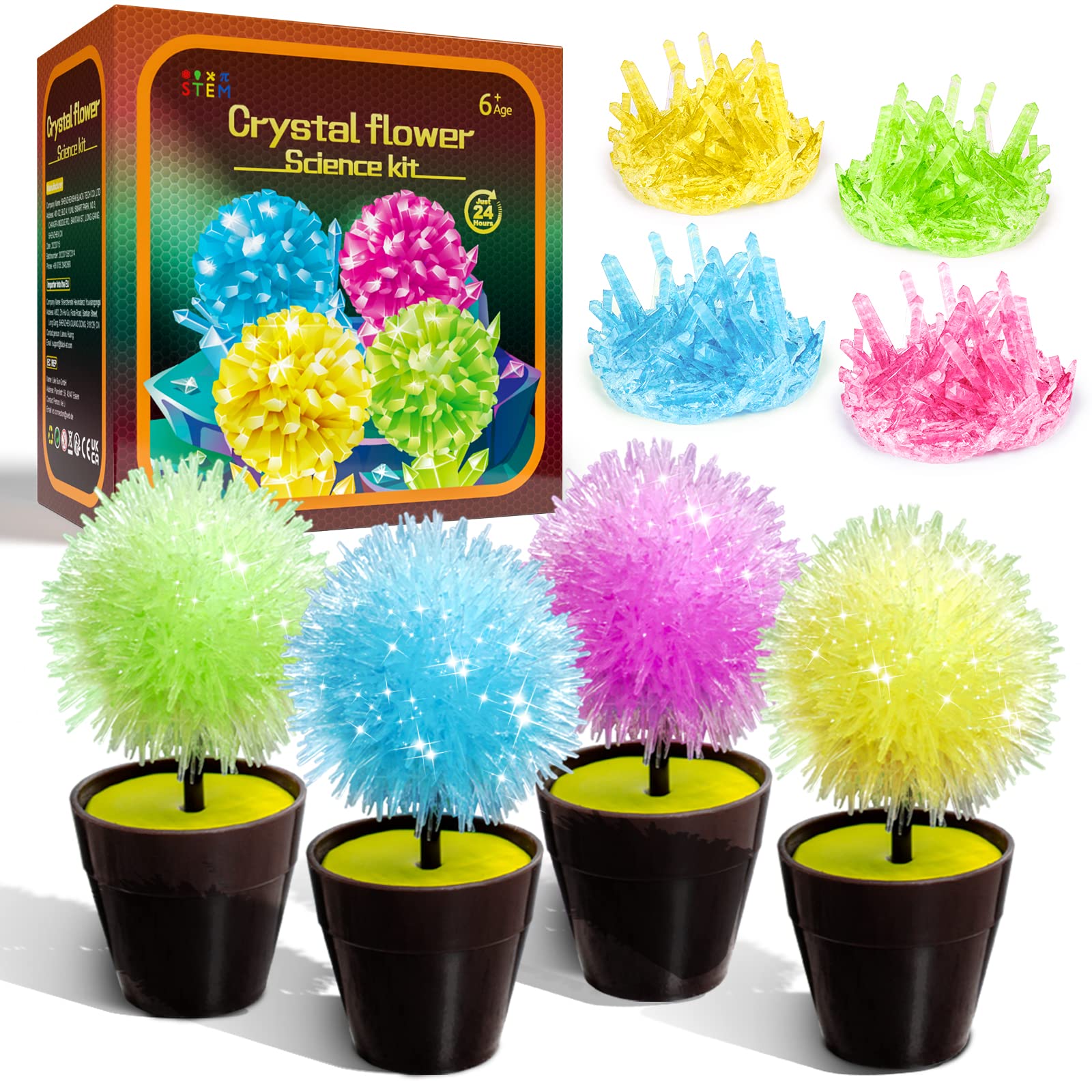 **Fast-Growing Crystal Science Kit for Kids - STEM Educational Toy & DIY Craft Project for Boys & Girls Ages 8-12 - Perfect for School Science Fairs, Birthday Gifts & Fun Learning at Home**