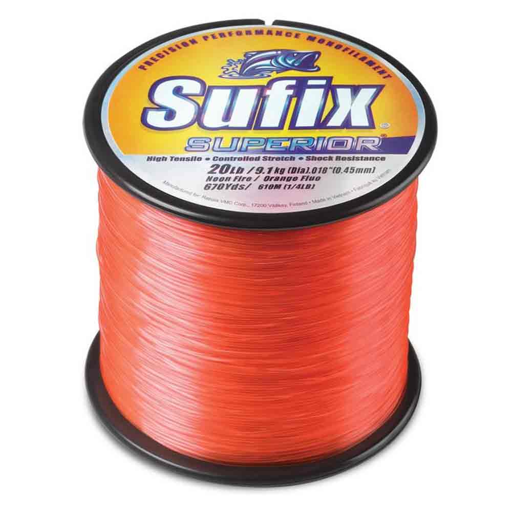 Sufix 1 lb Spool Superior Monofilament Fishing Line - Strong & Durable for Freshwater & Saltwater Angling