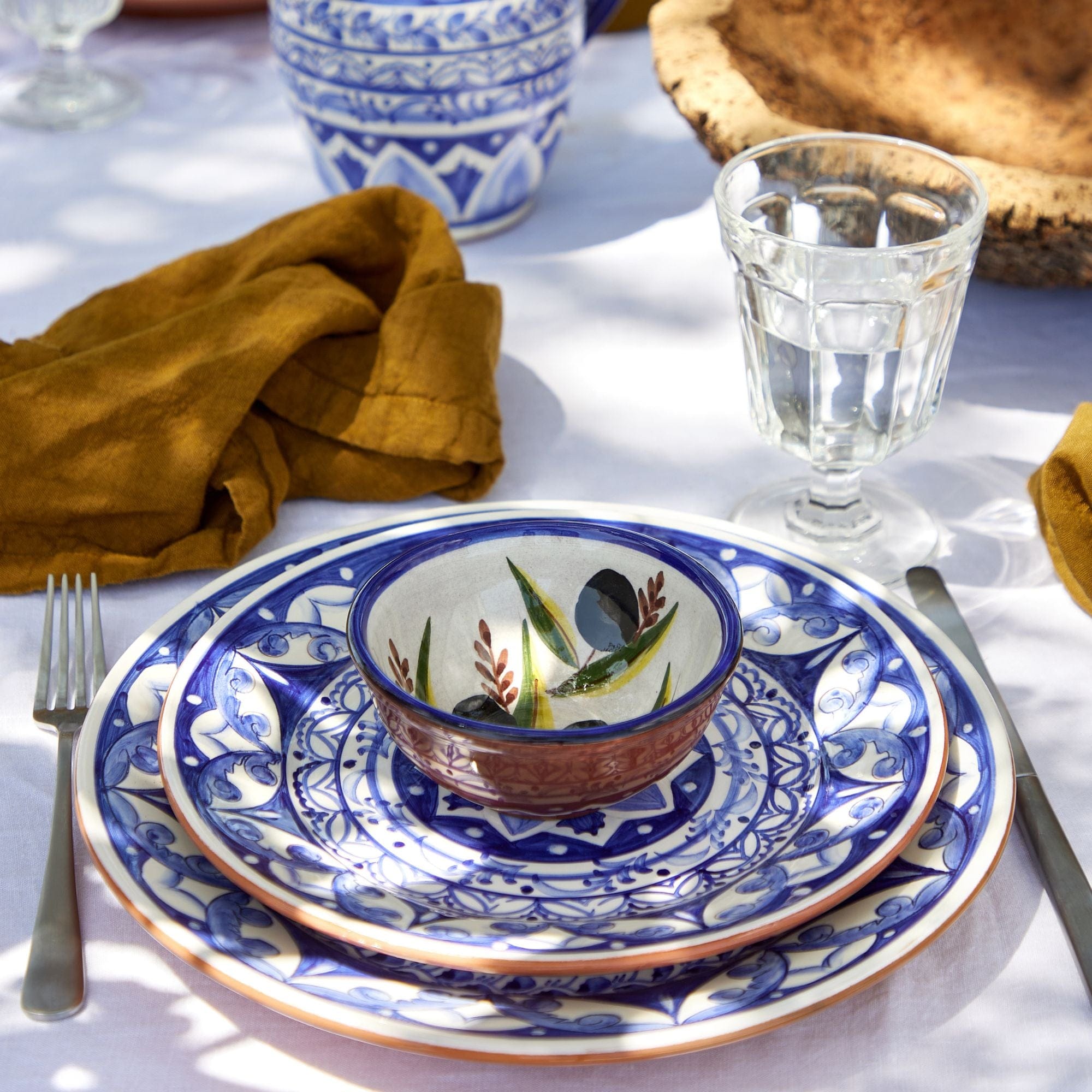 Handmade Alentejo Terracotta Olive Design Round Dip Bowl - Authentic Portuguese Ceramic Serving Dish for Appetizers, Dips & Mediterranean Cuisine