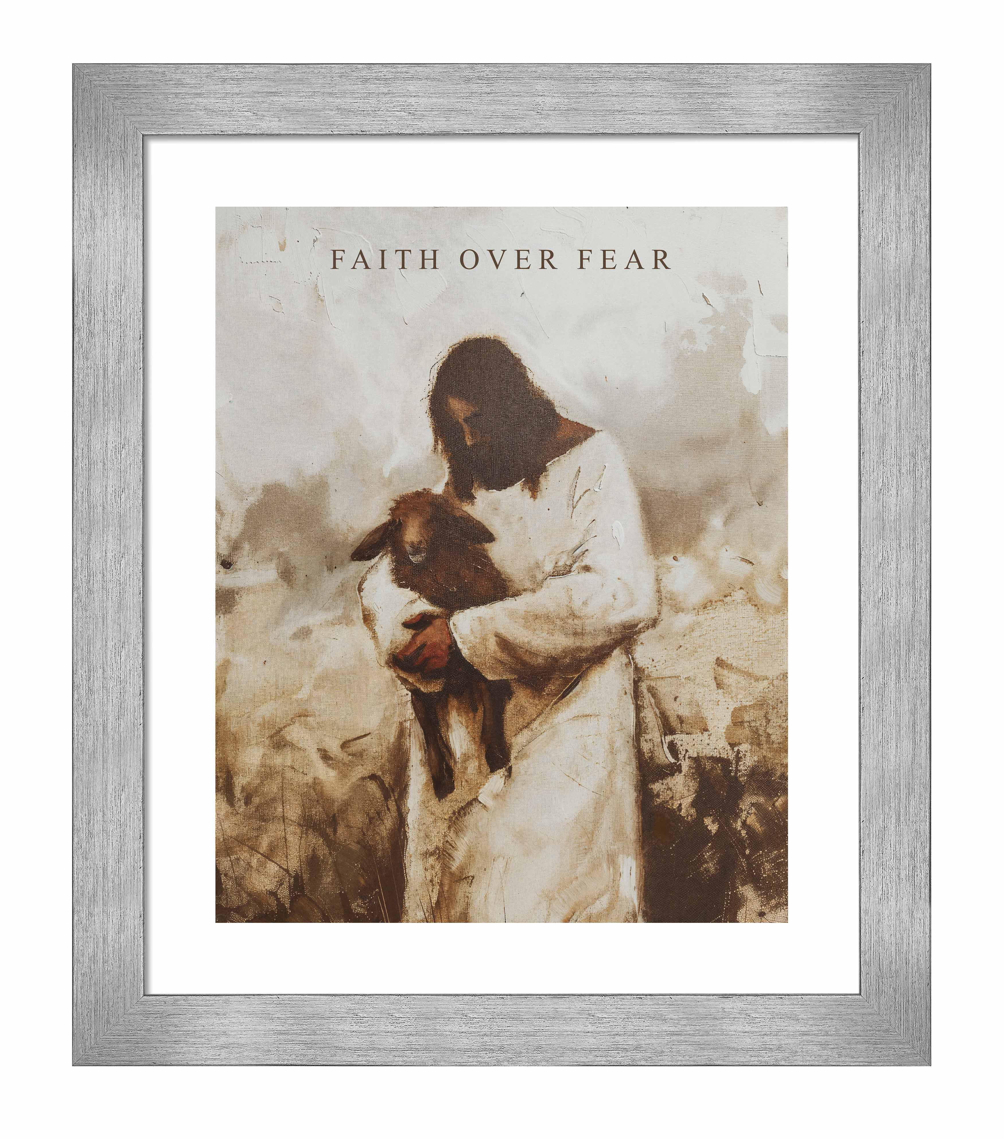 Faith Over Fear Inspirational Art Prints - Motivational Wall Decor for Home, Office & Gifts