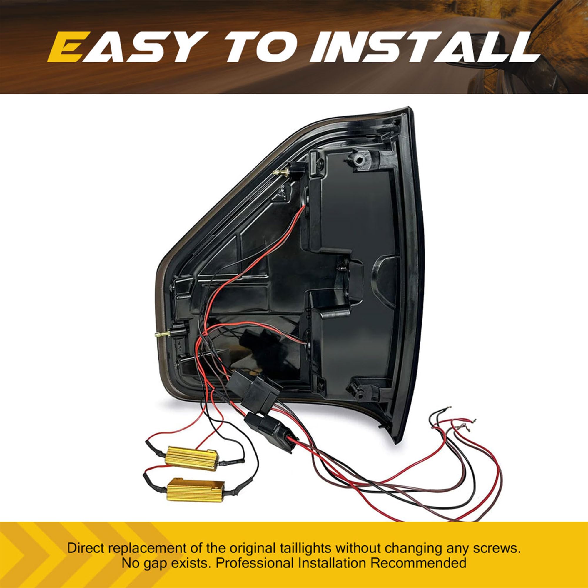 **2009-2014 Ford F150 LED Tail Lights - Smoked Black, Plug & Play, DOT Approved - Upgrade for Enhanced Visibility & Style (Perfect for Night Driving & Custom Builds)**