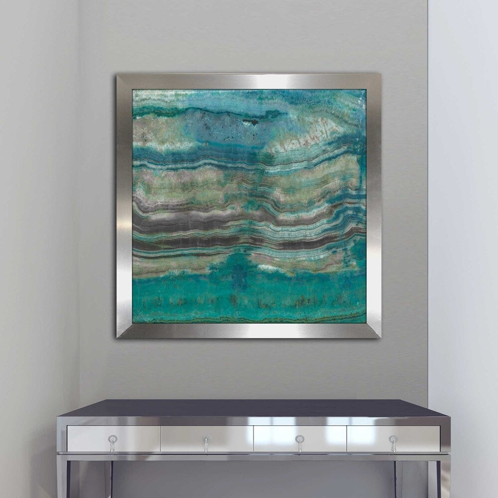 Azure I by Susan Jill - Green Abstract Print on Acrylic Wall Art - Modern Home & Office Decor for Living Room, Bedroom, or Workspace
