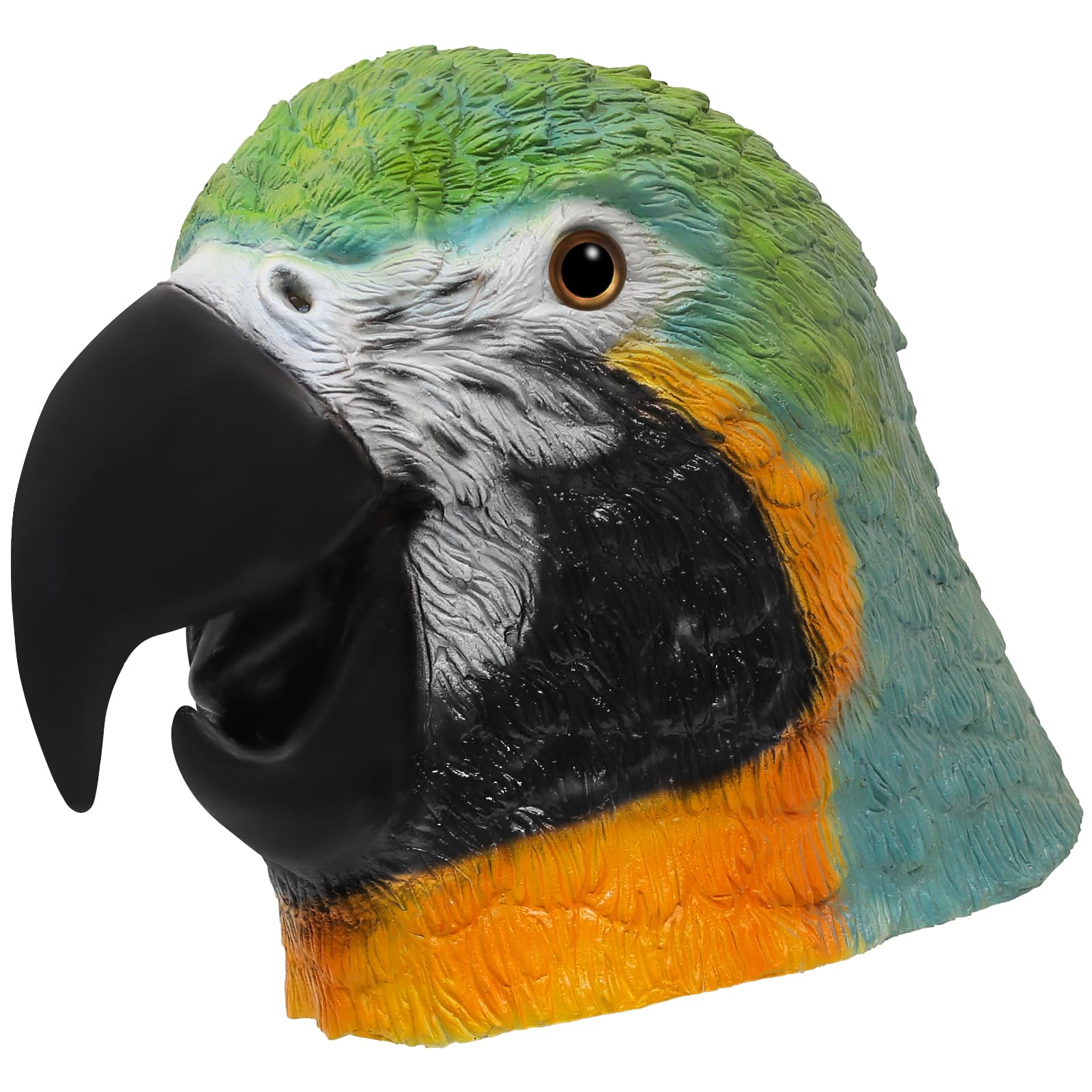 Parrot Bird Head Mask - Short Style Latex Halloween Costume Mask for Cosplay & Party | Perfect for Halloween Parties, Cosplay Events, and Themed Celebrations
