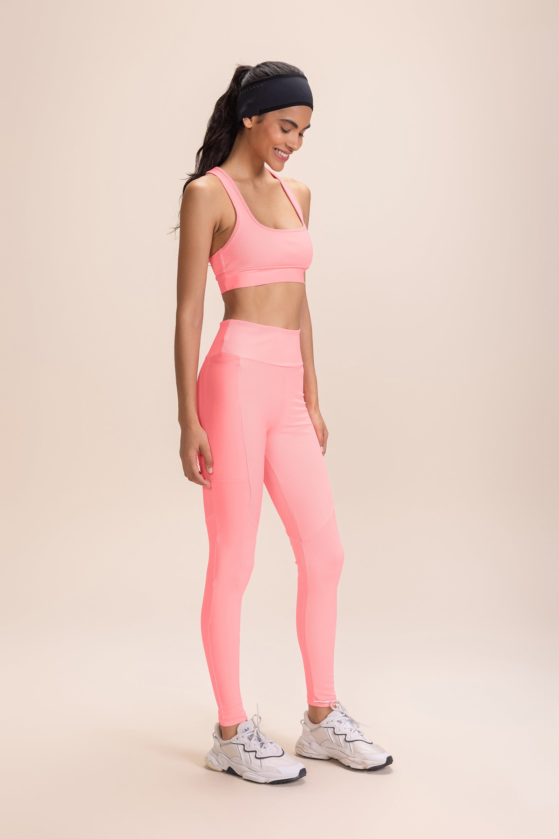 Contour Rib Stirrup Leggings for Women - High Waisted Yoga Pants with Tummy Control - Perfect for Pilates, Barre & Workout