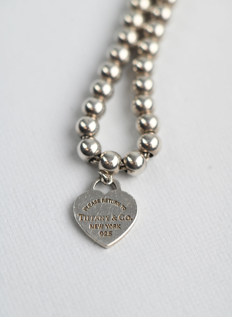 Tiffany & Co. Sterling Silver Heart Bracelet for Women - Elegant Jewelry Gift for Valentine's Day, Anniversary or Birthday