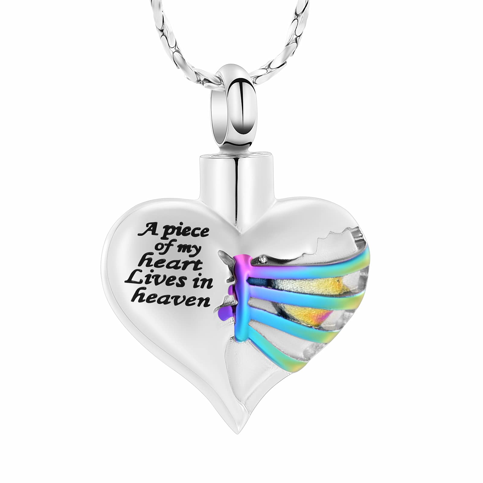 Heart Cremation Urn Necklace Pendant for Ashes - Memorial Jewelry to Keep Loved Ones Close | Perfect for Funerals, Memorials & Everyday Wear