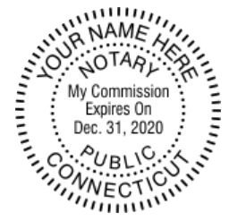 Professional Connecticut Notary Seal Embosser - Desk Model with 1-5/8