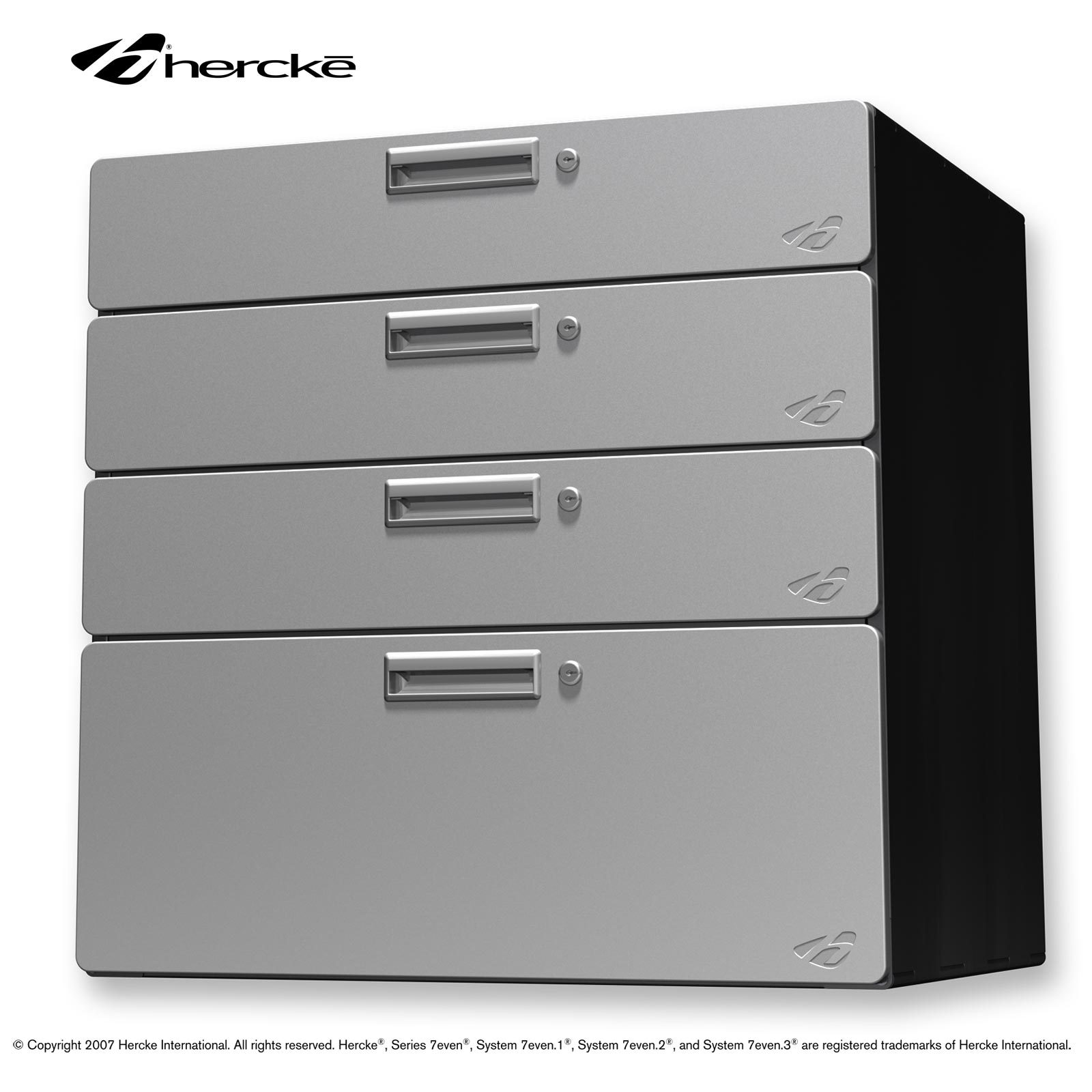 Hercke 30 Quadro Storage Drawer Organizer - 4-Tier Plastic Stackable Drawers for Home, Office & Craft Room Organization (QSD302430) - Perfect for Storing Art Supplies, Makeup, Toys & Small Items