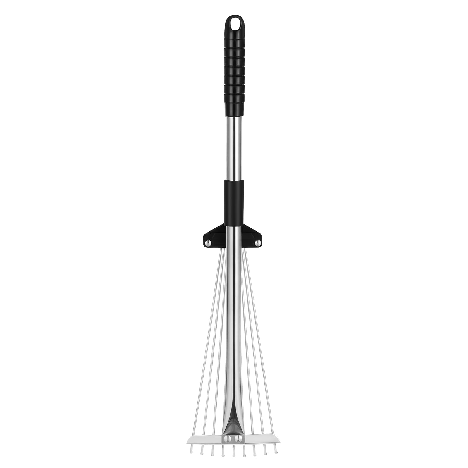 TOYANDONA 1-Piece Adjustable Telescopic Folding Leaf Rake - Extendable Garden Yard Rake for Lawn, Leaves, and Yard Maintenance - Perfect for Fall Cleanup, Gardening, and Outdoor Yard Work
