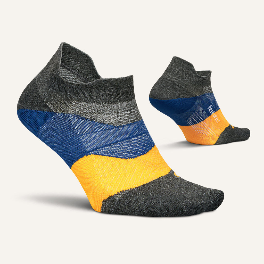 Elite Ultra Light Cushion No Show Socks for Men & Women - Breathable Anti-Slip Invisible Liner Socks (Iron Seal) - Perfect for Running, Sneakers & Dress Shoes