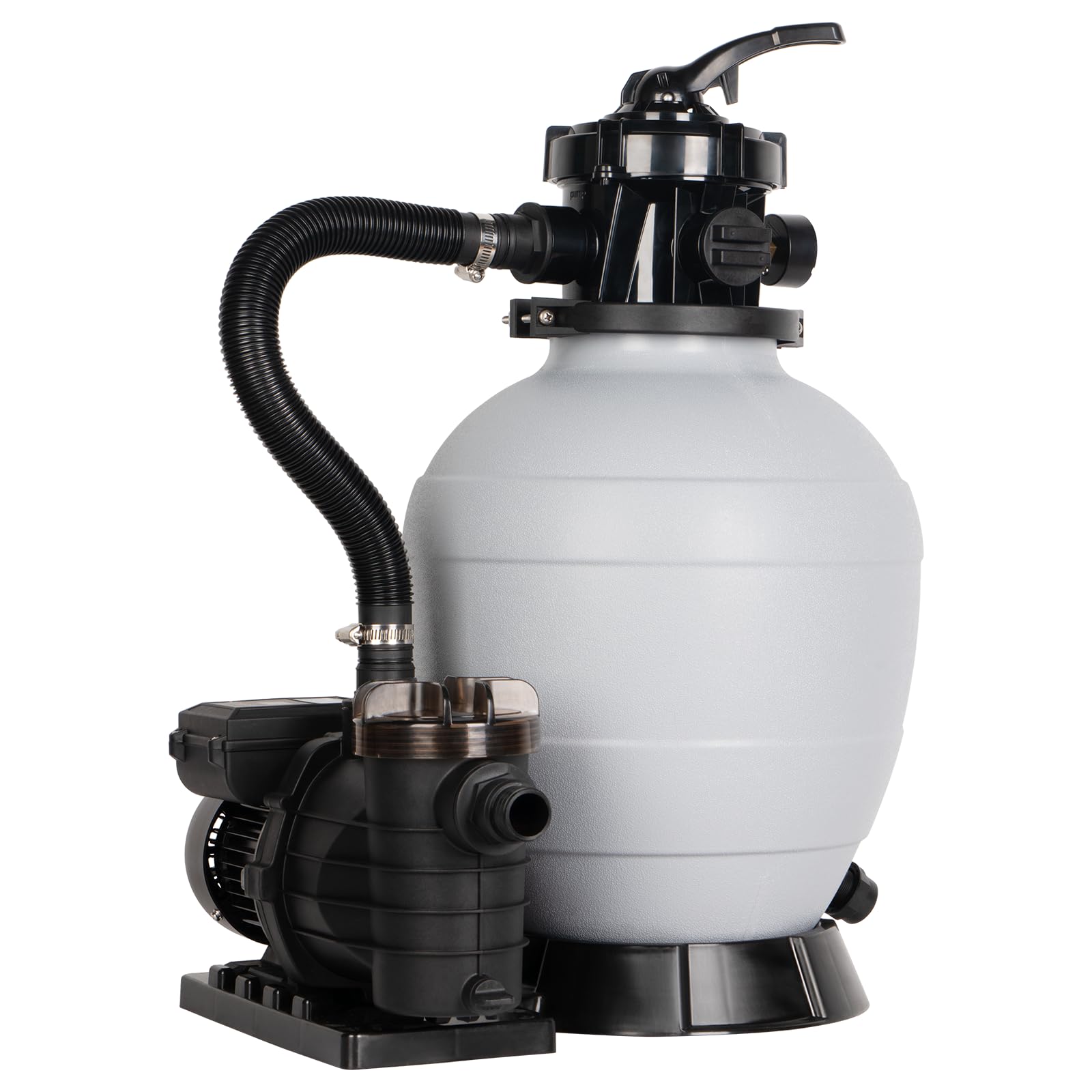 Future Way 13 Inch Sand Filter Pump for Above Ground Pools - 3420GPH, 3/4 HP Pool Sand Filter with 6-Way Valve - Ideal for Pools Up to 10506 Gallons - Includes Timer & 120V GFCI Protection - Perfect for Backyard, Inground, and Family Pool Maintenance
