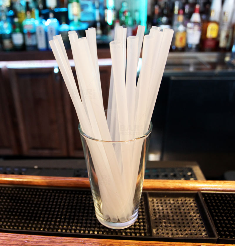 BarConic® 50 Pack Reusable Clear Polypropylene Straws 250mm (10