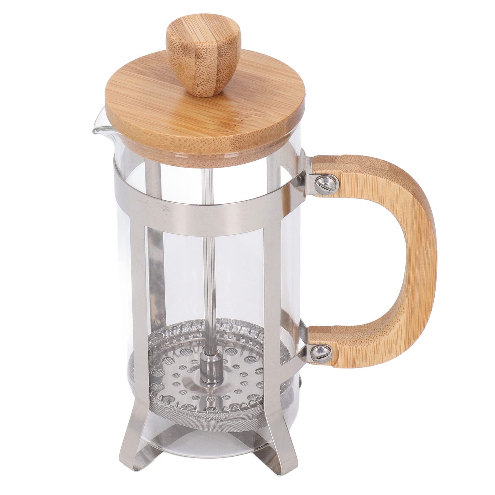 Premium Stainless Steel French Press Coffee Maker - 600ml with Heat-Resistant Borosilicate Glass & Comfortable Grip - Ideal for Home, Office, Camping & Travel - Perfect for Brewing Coffee, Tea & Cold Brew