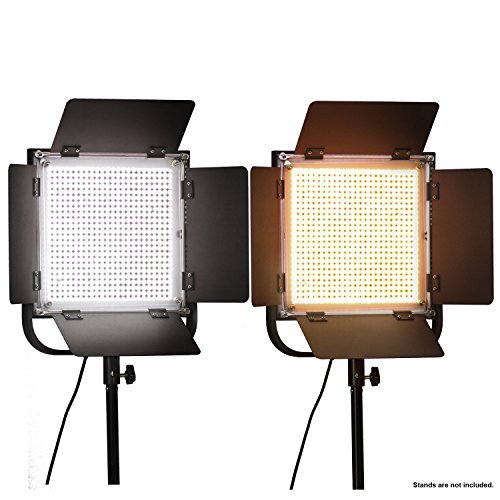 2-Pack LED 600 Photography Lighting Panel with Digital Display - Adjustable Brightness Continuous Video Light for Studio, YouTube & TikTok Videos - Perfect for Portrait, Product & Live Streaming Photography (AGG2382)