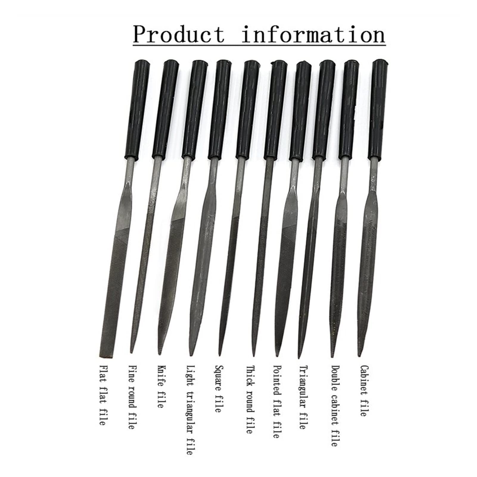10pcs Needle File Set for Guitar Repair & Wood Carving - Saddle Nut Sharpening Tools