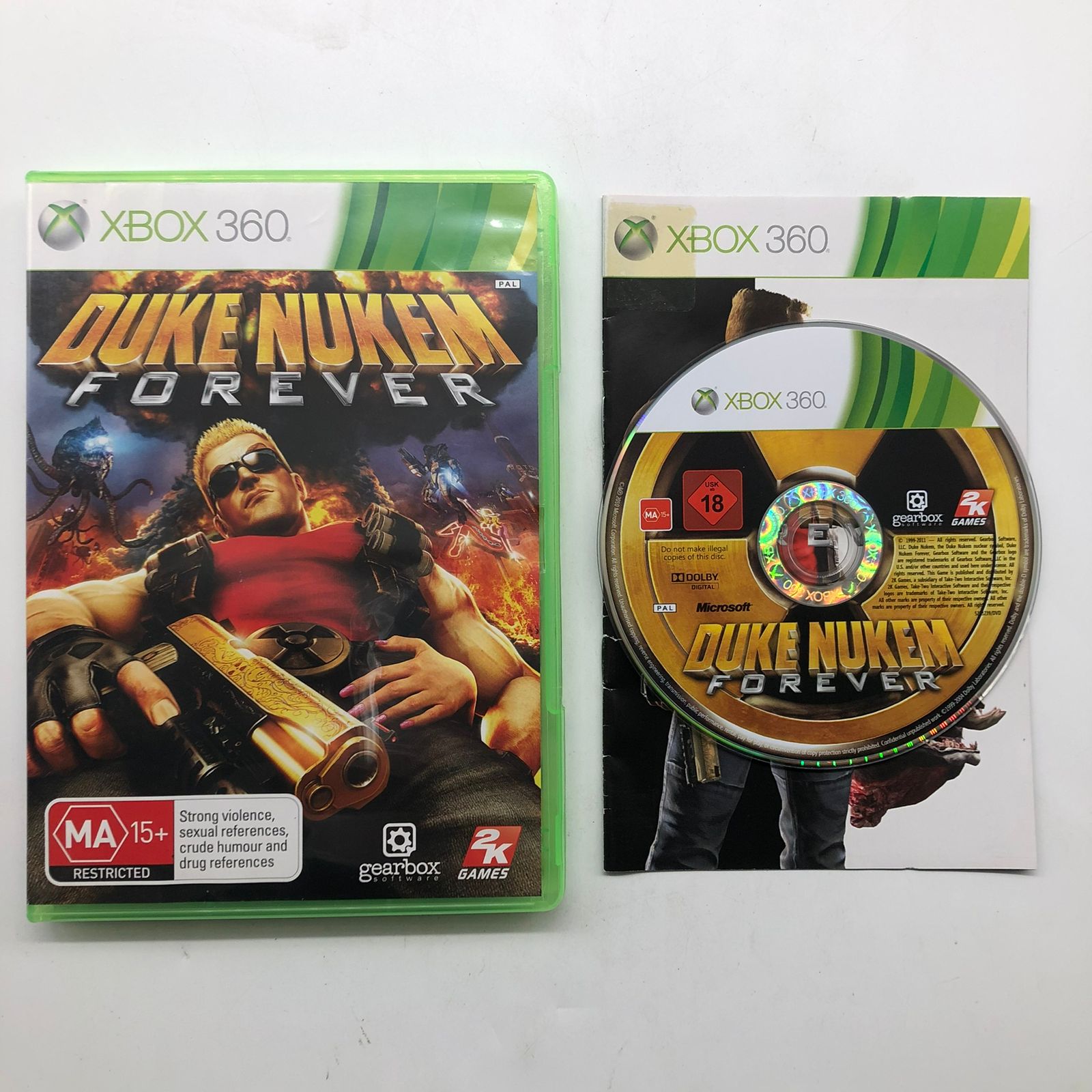 Duke Nukem Forever Xbox 360 Video Game with Manual - PAL Version | Action Shooter Game for Adults | Perfect for Gaming Nights & Collector's Display