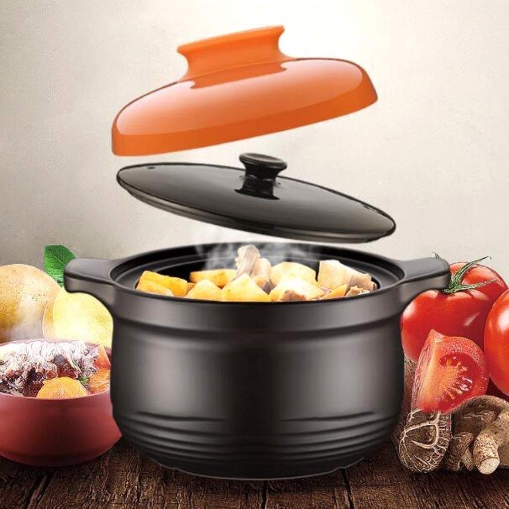 Premium Ceramic Crock Pot - 6QT Slow Cooker, Stew & Soup Pot for Casserole, Hot Pot & Kitchen Cooking - Durable Ceramic Cookware for Soups, Stews & One-Pot Meals (Ideal for Family Dinners & Meal Prep)