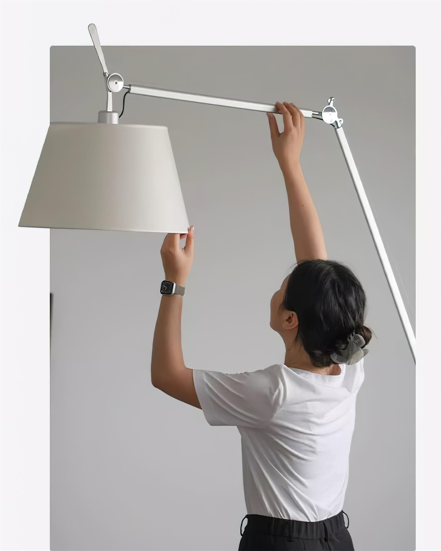 Modern Kawa Floor Lamp - Adjustable LED Standing Light for Living Room, Bedroom & Office - Warm White & Cool White Dimmable Lighting - Perfect for Reading, Relaxing & Decorating