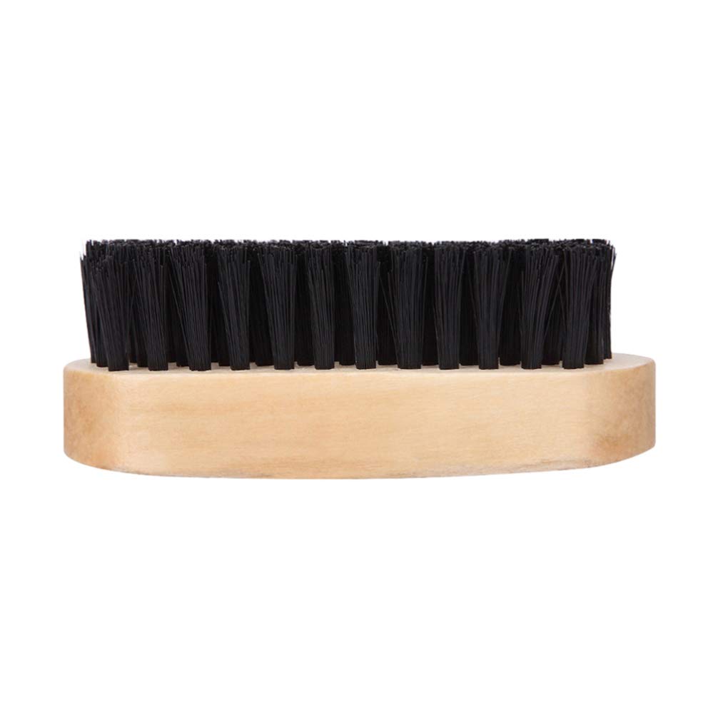 Beaupretty Multi-Function Wooden Hair Brush & Nail Cleaner - Facial Cleaning, Beard Styling & Smoothing Brush for Men (Husband, Boyfriend, Son) - Perfect for Grooming, Salon & Home Beauty Care
