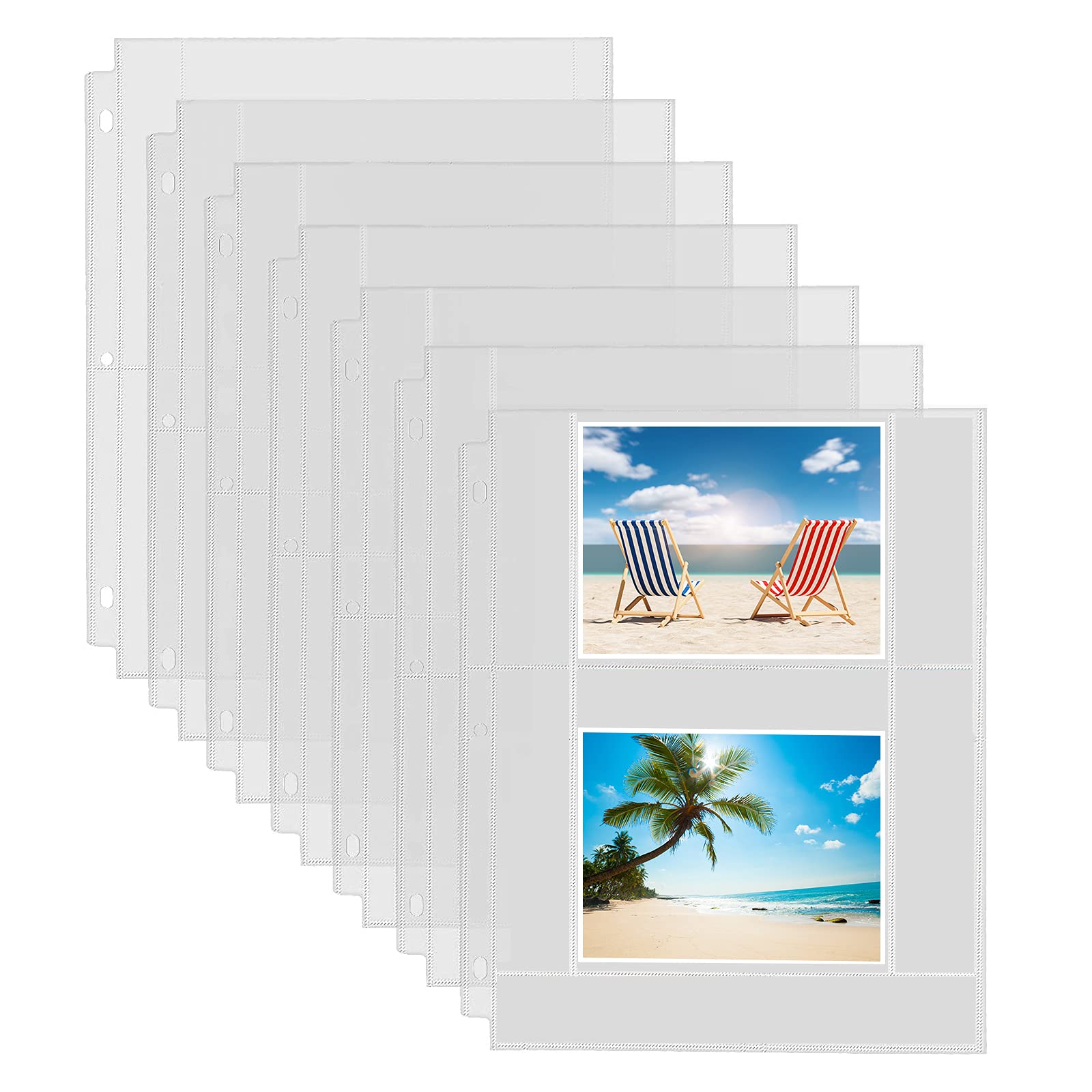30 Pack 4x6 Photo Sleeves for 3 Ring Binder - Archival Safe Acid-Free Plastic Photo Protector Pages (Holds 120 Photos), Clear Postcard & Picture Album Refill Pockets - Perfect for Scrapbooking, Family Photos & Document Storage