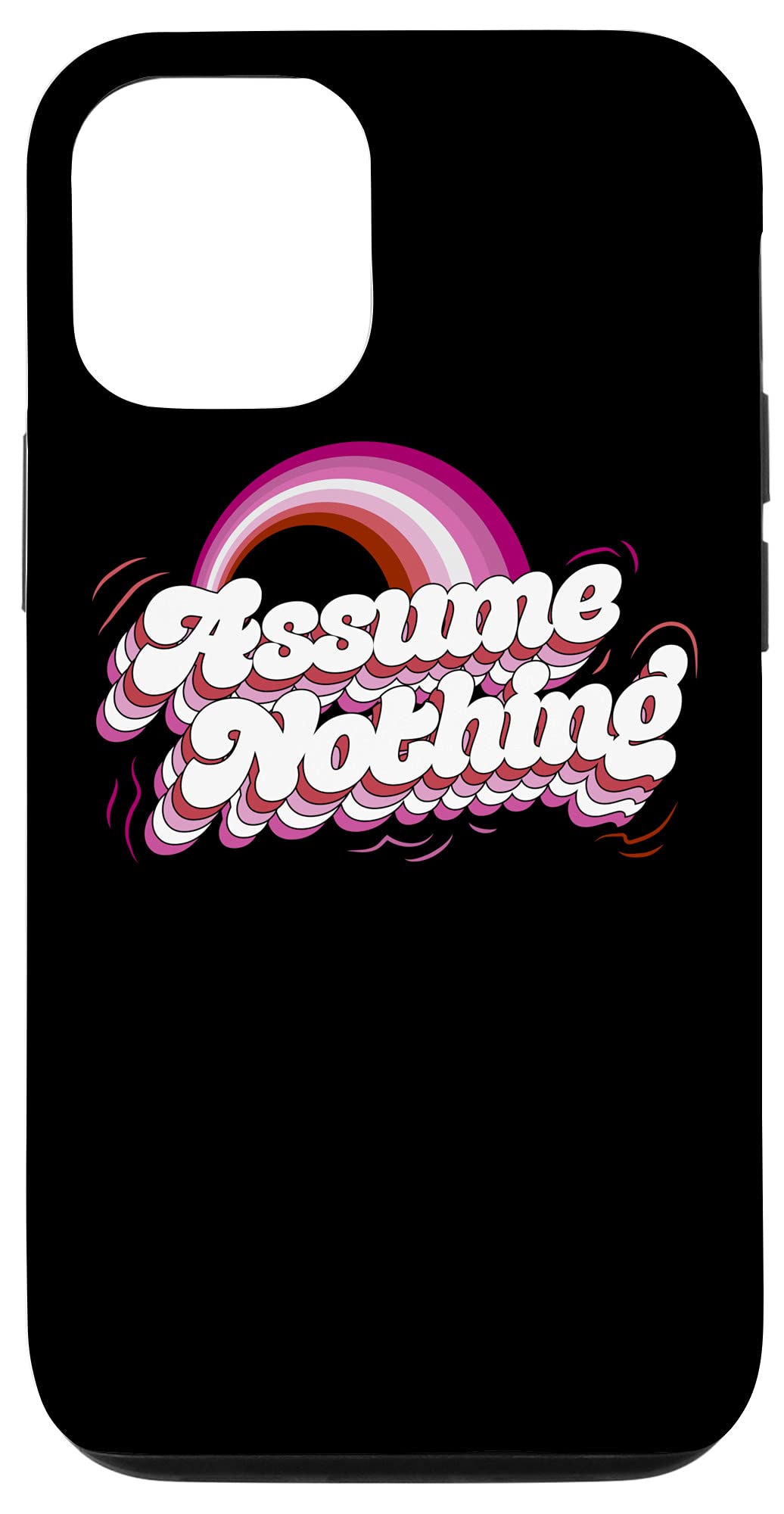 iPhone 12/12 Pro LGBTQ Pride Flag Phone Case - Stylish Protective Cover for iPhone 12 & 12 Pro - Show Your Support with Rainbow Lesbian Gay Pride Design | Perfect for Pride Month, LGBTQ Events & Everyday Use