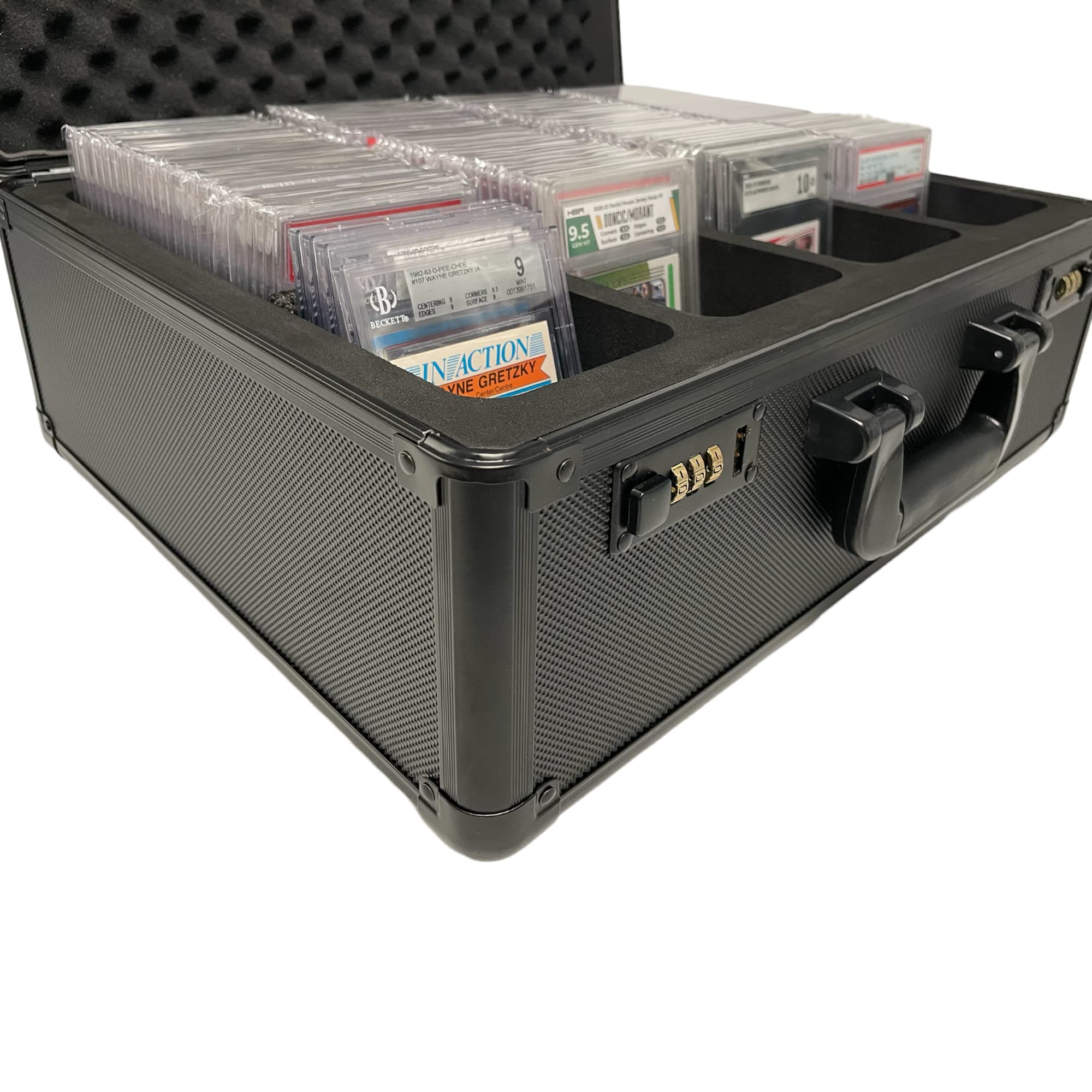 SLAB SAFE XL Graded Sports Trading Card Storage Box - Secure Case for Baseball, Basketball, Football & Hockey Cards - Durable Card Carrying & Travel Case - Perfect for Collectors, Conventions & Card Shows