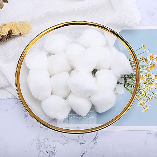 Ghelonadi 100% Pure Cotton Balls for Makeup Removal - Gentle on Eyes, Face & Nails - Hypoallergenic & Soft White Cotton Pads (50 Count) - Perfect for Daily Skincare & Beauty Routine