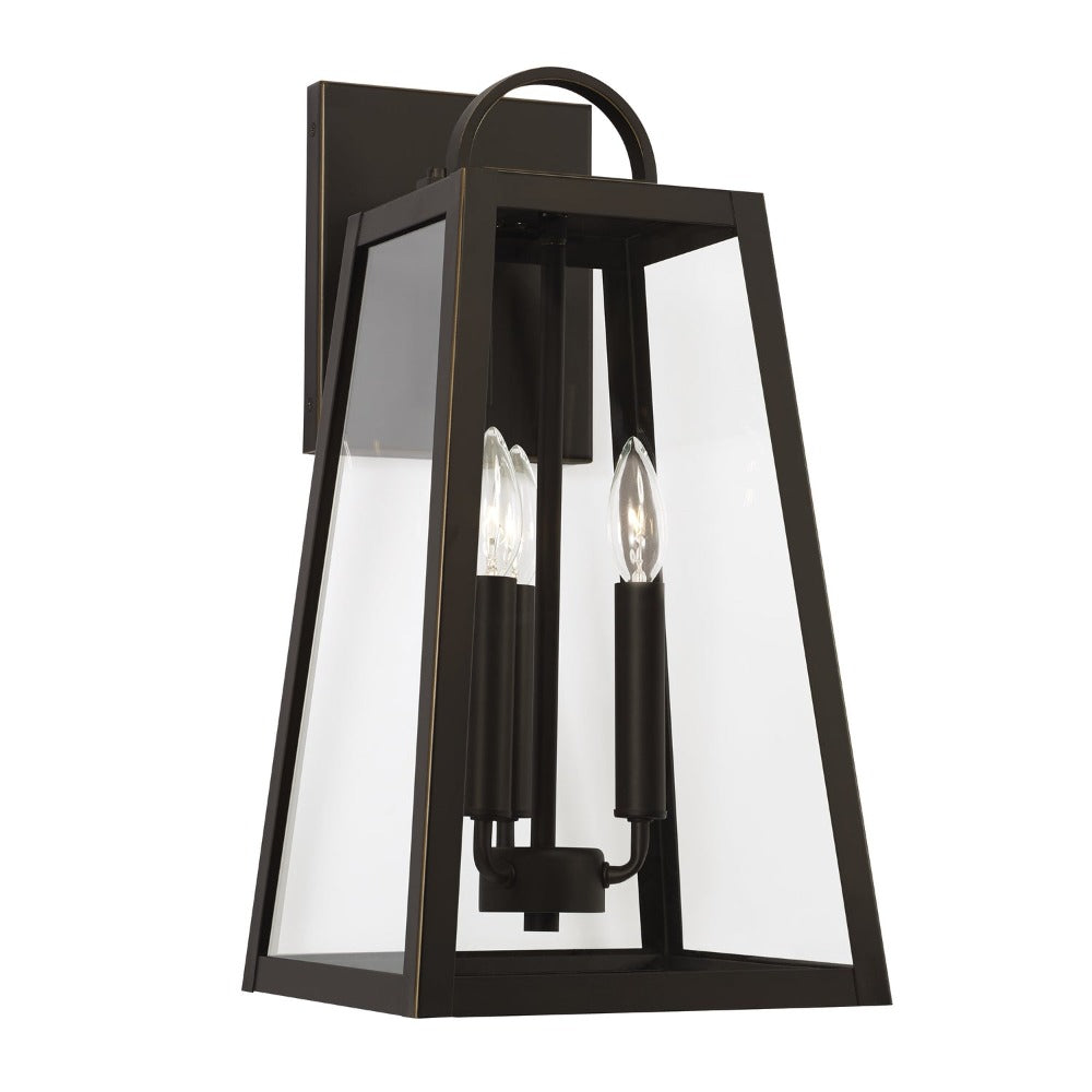 Andrew Outdoor Wall Lantern - Weatherproof LED Exterior Light Fixture for Porch, Patio & Garden - Dusk to Dawn Sensor & Rust-Resistant Metal Design