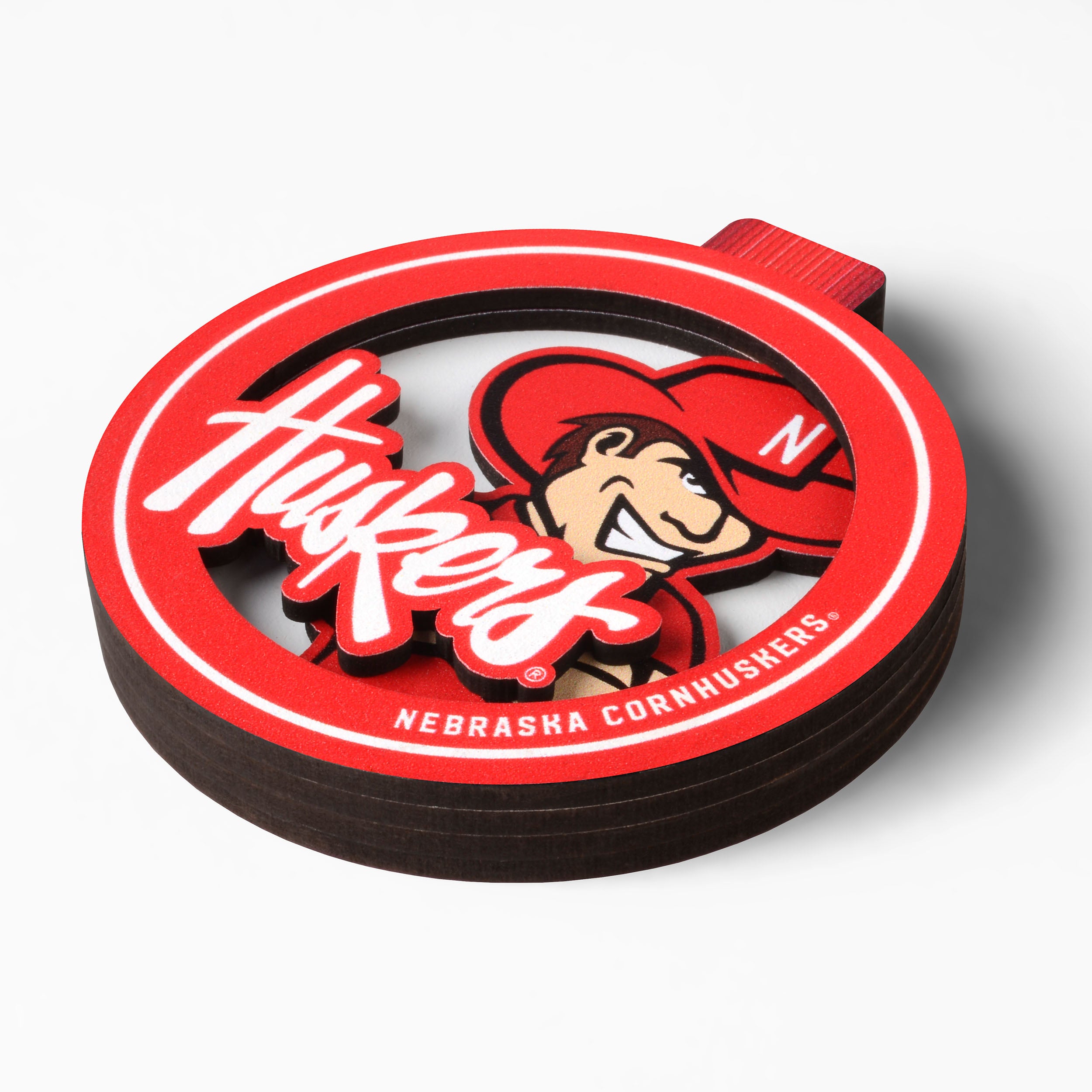 Nebraska Huskers 3D Logo Christmas Ornament - Perfect for Holiday Tree Decor, Team Spirit Gifts & College Football Fan Collectibles
