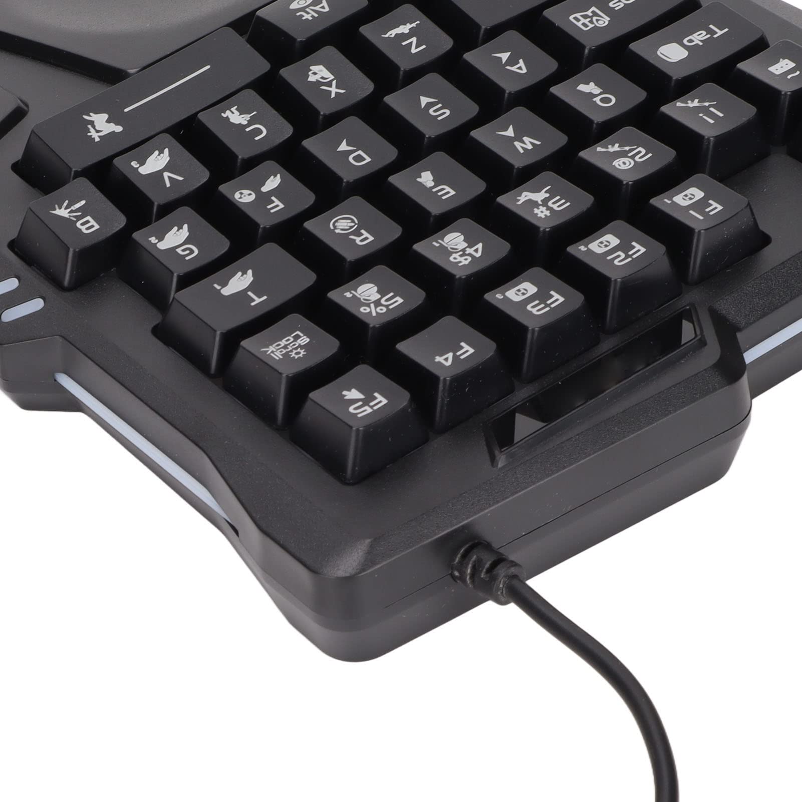 One-Handed Gaming Keyboard - 35 Keys, RGB Backlight, Waterproof for PC Gaming