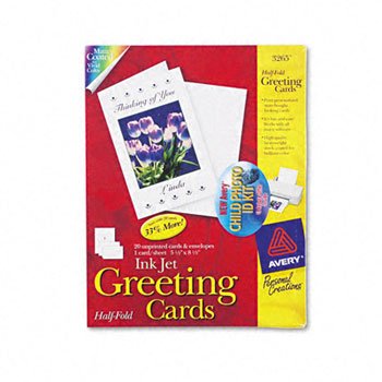 Avery Personal Creations Textured Blank Cards Kit for Inkjet Printers - 8 Pack (0046BR) - Perfect for DIY Greeting Cards, Wedding Invitations & Holiday Crafts