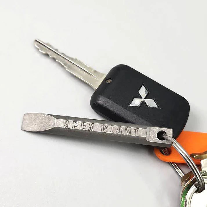 Apex Giant Titanium Keychain Pry Bar - Compact Multi-Tool for Everyday Carry, Outdoor Adventures & Emergency Situations