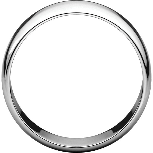 8mm Platinum Men's Lightweight Half Round Wedding Band Ring - Perfect for Engagement, Anniversary & Special Occasions
