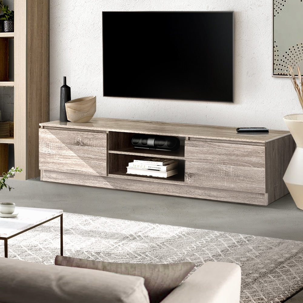 160CM TV Stand Entertainment Center with Storage - Modern Wooden TV Cabinet for Living Room, Bedroom & Home Theater Setup