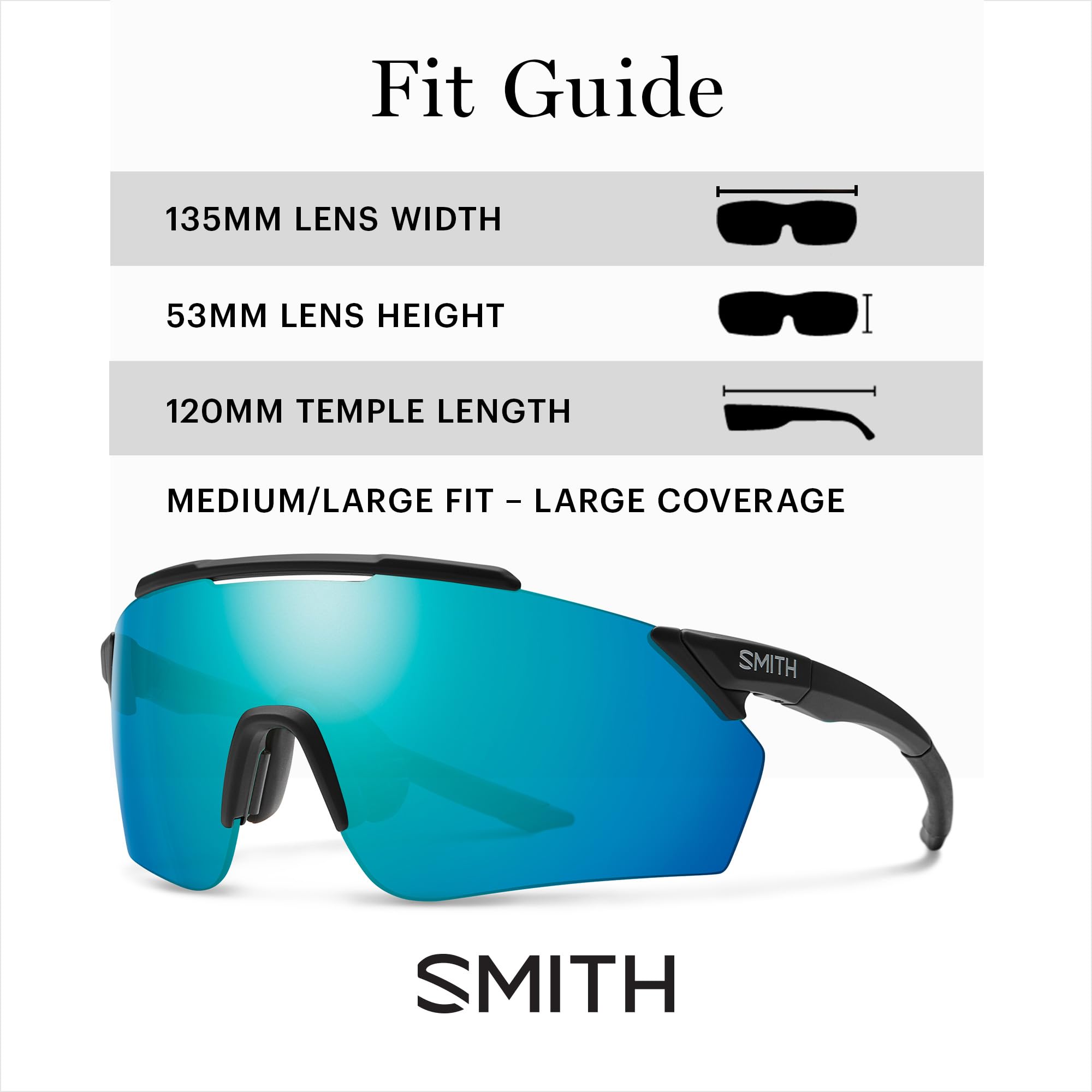 SMITH Ruckus Performance Sports Sunglasses for Men & Women - Polarized Shield Lens for Running, Cycling, MTB, Hiking & Outdoor Activities - UV Protection & Anti-Glare for Enhanced Visibility