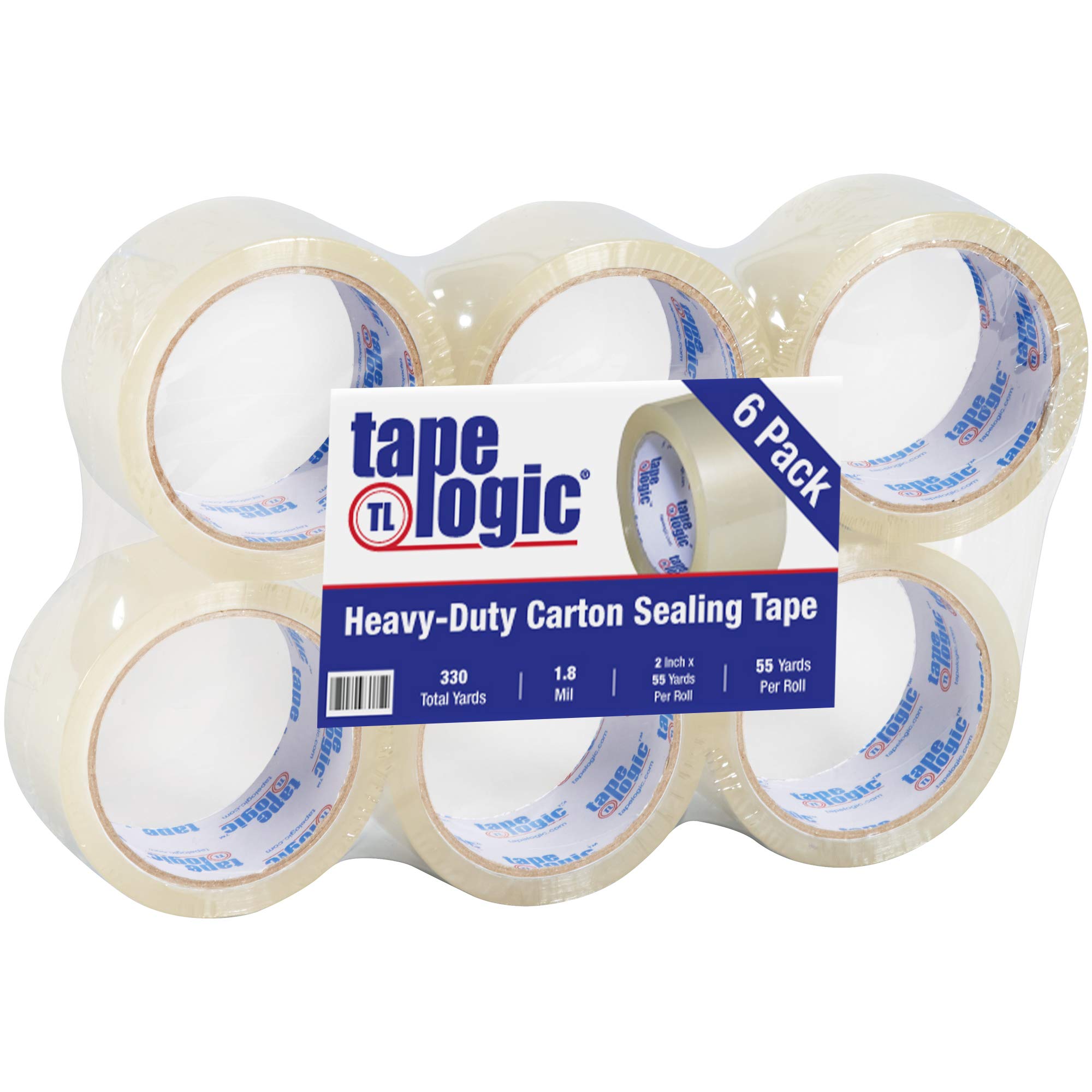 BOX USA BT9011706PK Clear Acrylic Tape 1.8 mil, 2