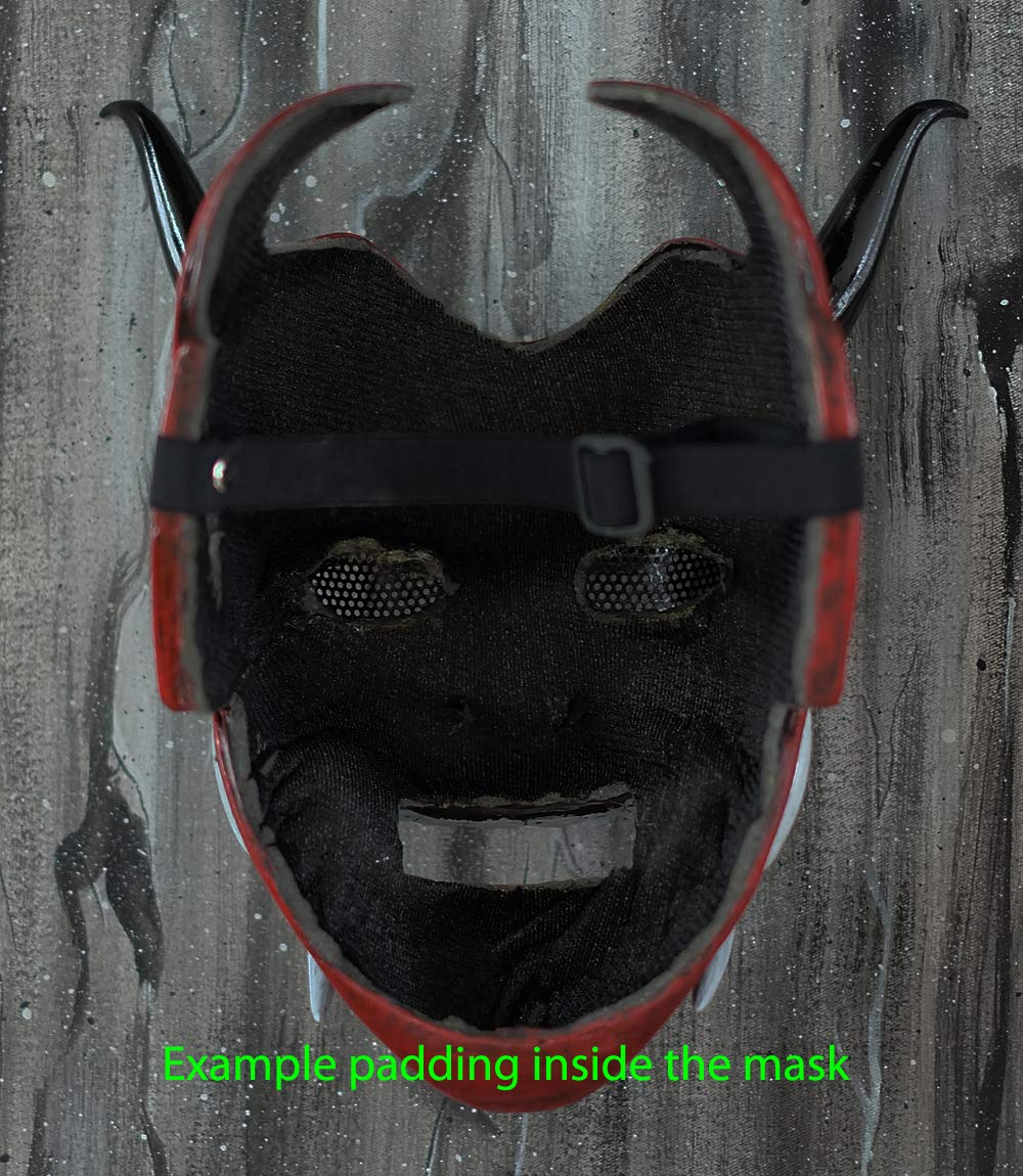 Samurai Oni Demon Airsoft Mask - Full Face Protection for BB Guns, Airsoft Games & Cosplay - Perfect for Halloween Costumes, Evil Cosplay & Tactical Events (Model DA07)