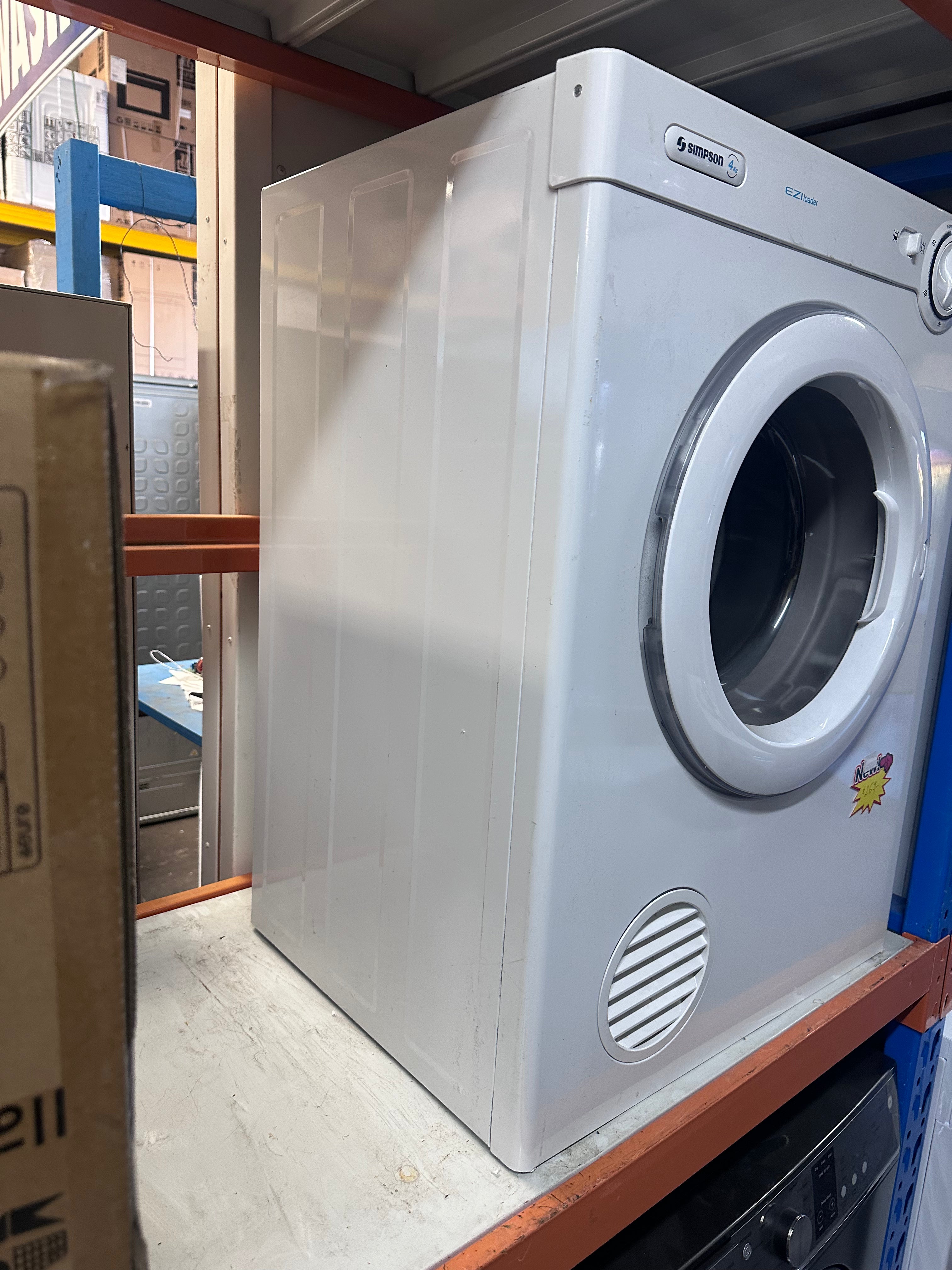 Simpson 4kg Vented Dryer - Energy Efficient, Compact Laundry Solution for Small Spaces | Perfect for Apartments, Dorms & RVs | Certified Refurbished