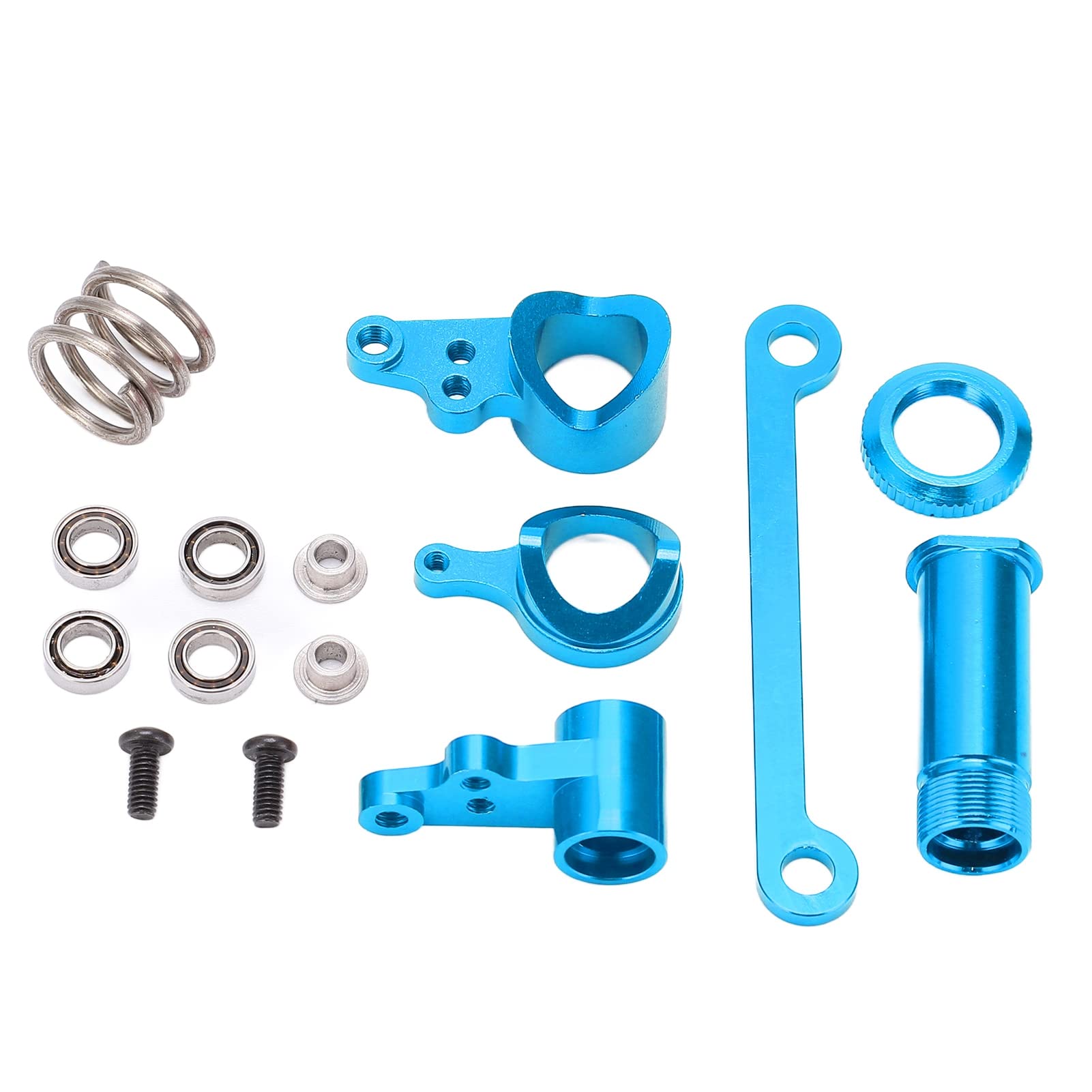High-Performance Aluminum Alloy RC Steering Knuckle Assembly for 1/14 Scale Racing Cars, Trucks & Crawlers - Durable Upgrade Part (Blue) | Perfect for Off-Road Racing & RC Car Enthusiasts