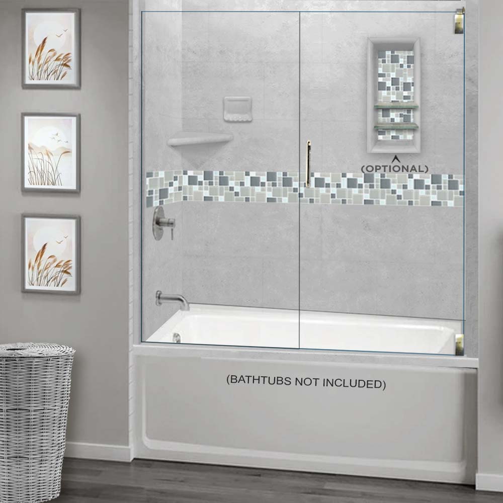 Waterproof Bathtub Wall Surround Panel Kit - Easy to Install Bathroom Shower Wall Panels for Home Renovation - Perfect for Bathroom Remodeling, Waterproofing & Moisture Protection
