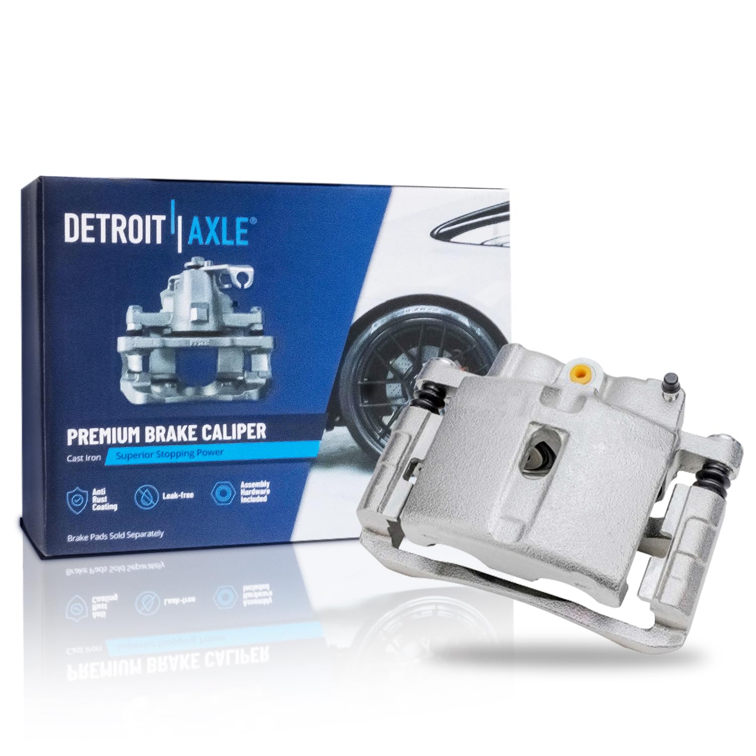 Detroit Axle Brake Caliper - Front Right for Chevy Silverado 1500/2500/3500 HD, GMC Sierra 1500/2500/3500 HD, Suburban, Tahoe, Yukon XL | Rear Brake Caliper for Express, Savana, Avalanche, H2 | High-Performance Replacement Part for Smooth Braking | Perfect for Daily Commuting, Towing & Off-Road Adventures