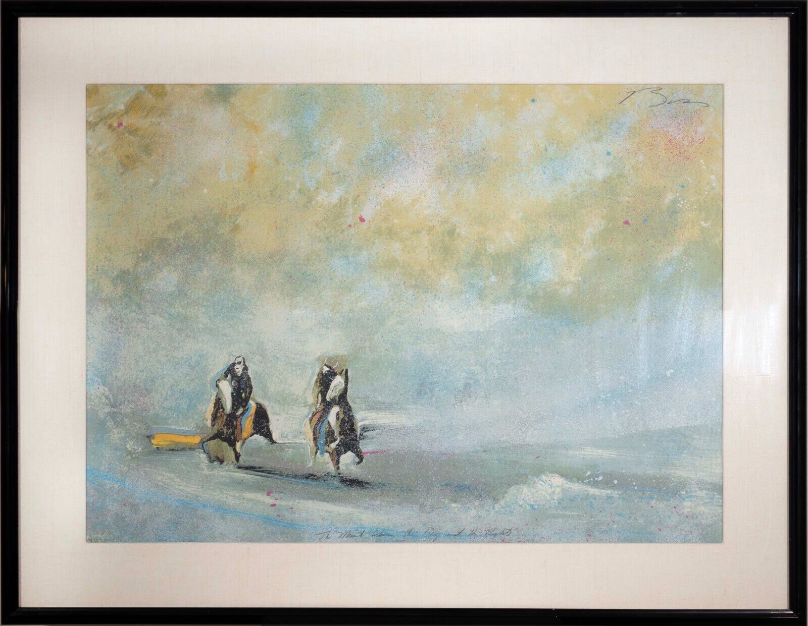 Earl Biss The Mist Between the Day & Night Signed Southwest Lithograph 42/170 - Authentic Native American Art Print for Home & Office Decor | Western Wall Art, Southwest Style Living Room Decor, Collector's Edition