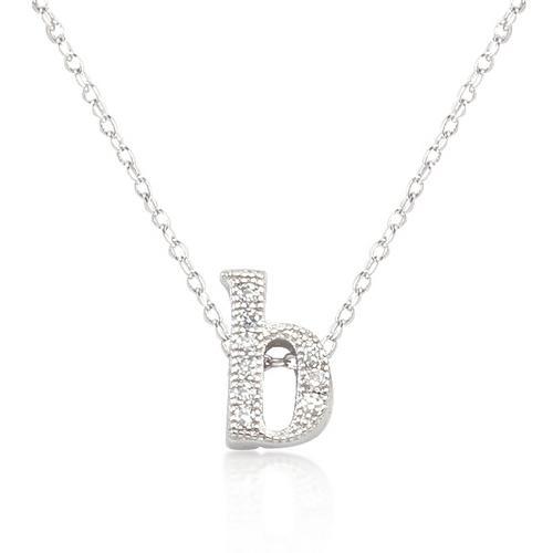 Micro Pave Initial B Pendant Necklace - 14K Gold Plated Letter B Charm for Women - Perfect for Gifts, Anniversaries & Everyday Elegance