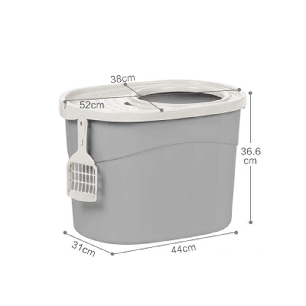 Large Cat Litter Box with Low Entry & Lid - Modern Hidden Litter Box for Big Cats - Includes Cat Litter Scoop - Perfect for Home, Apartment & Multi-Cat Households