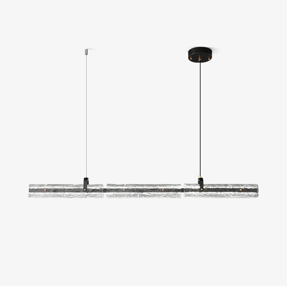 Black Ice Pendant Lamp - Modern Glass Hanging Light Fixture for Kitchen Island, Dining Room & Bedroom Lighting